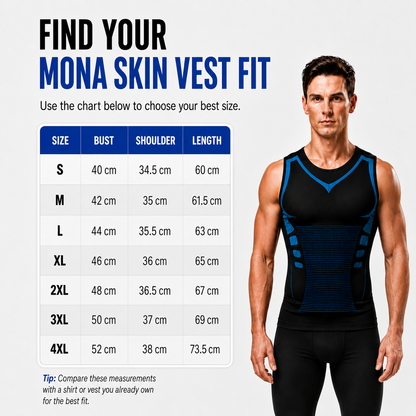 Mona Skin Vest™ MEN'S DOUBLE-LAYER SHAPING UNDERSHIRT